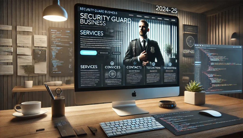 Security guard business website html css javascript 2024-25