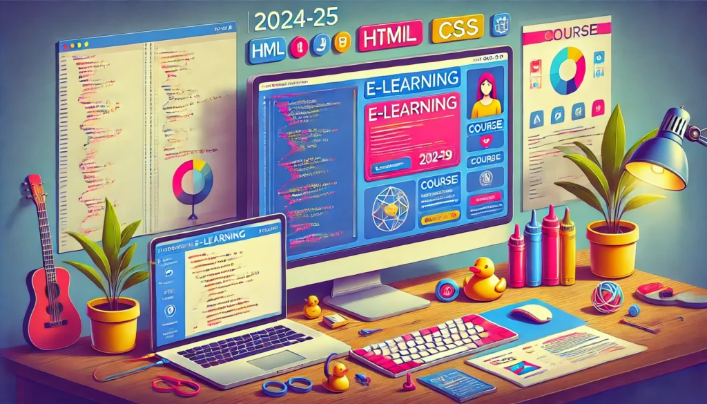 E learning website project with source Code using HTML CSS and JavaScript 2024-25