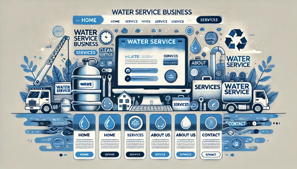 Water service business website html css javascript 2024-25