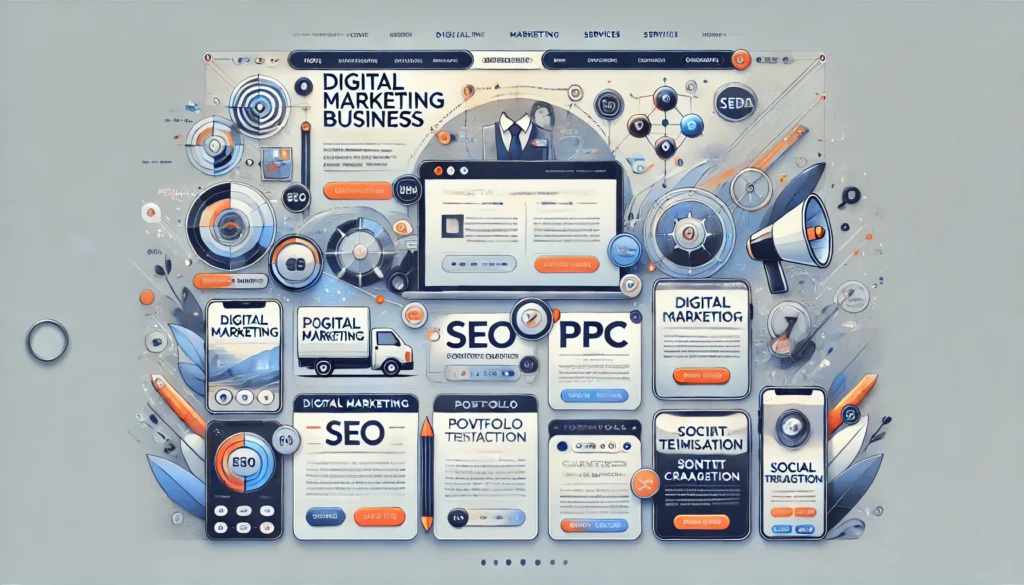 Digital marketing business website html css javascript